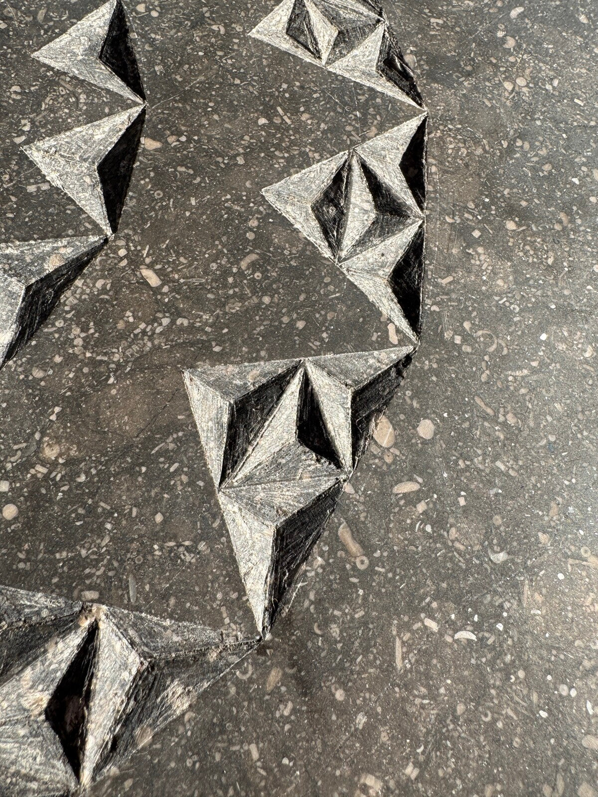 Stone artwork from Walter De Buck's studio