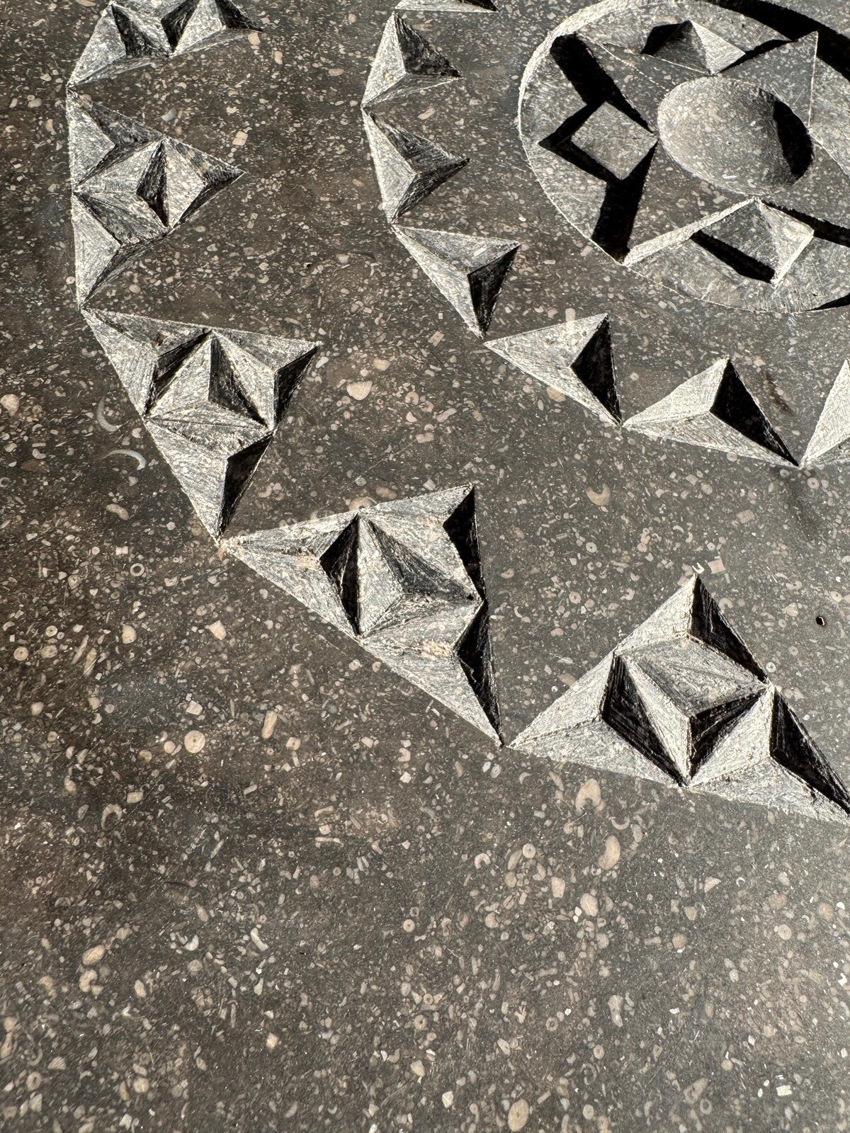 Stone artwork from Walter De Buck's studio