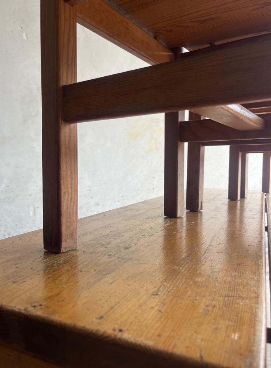 Suite of vintage 6 chairs and a dining table Ilmari Tapiovaara 1960s