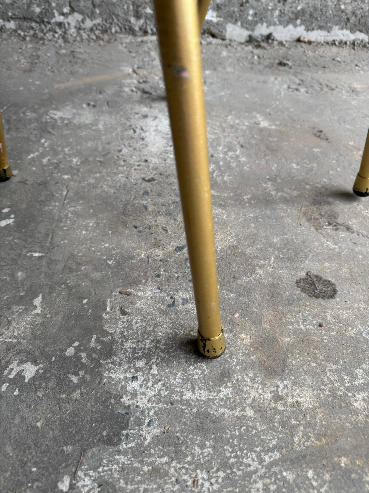 Set van 6 vintage kinderstoelen in blauw met goud (1960s)