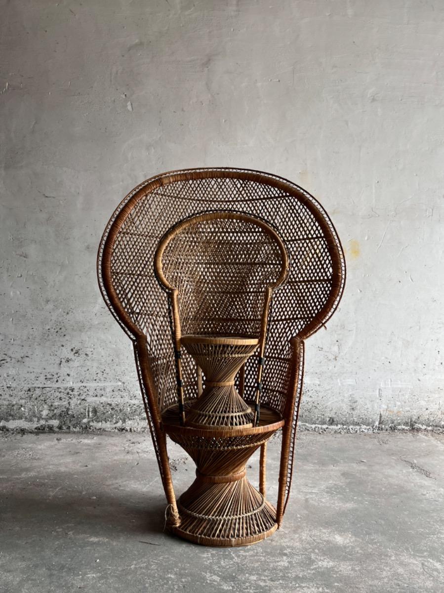 Set of Emmanuelle rattan chairs – large and small