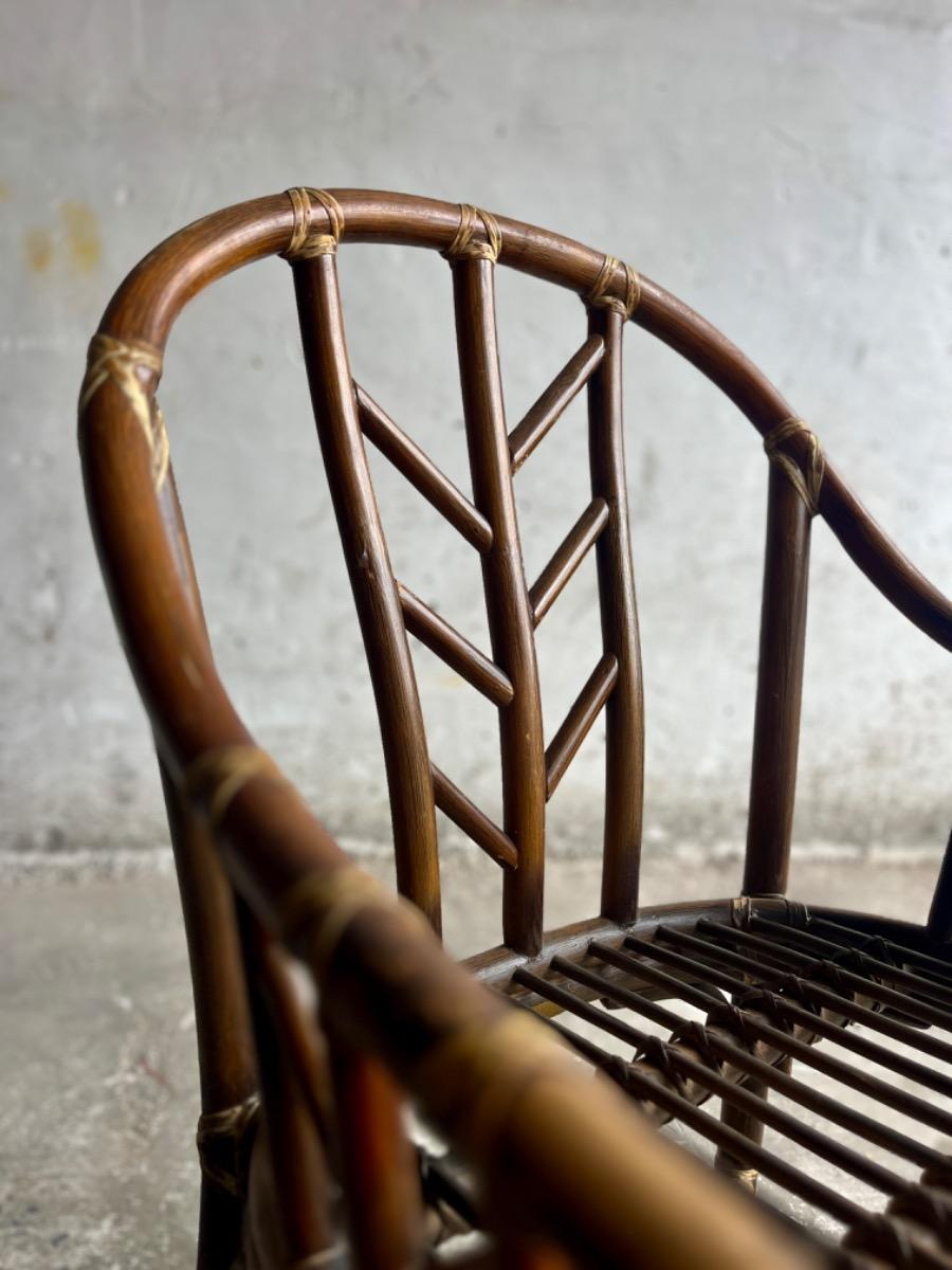 Rare set of McGuire rattan armchairs from the 1970s