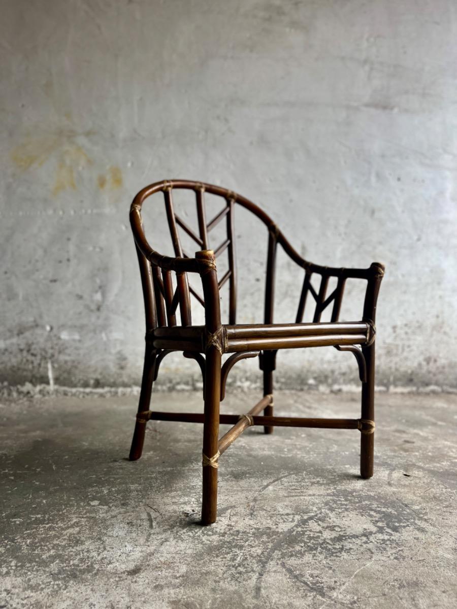 Rare set of McGuire rattan armchairs from the 1970s