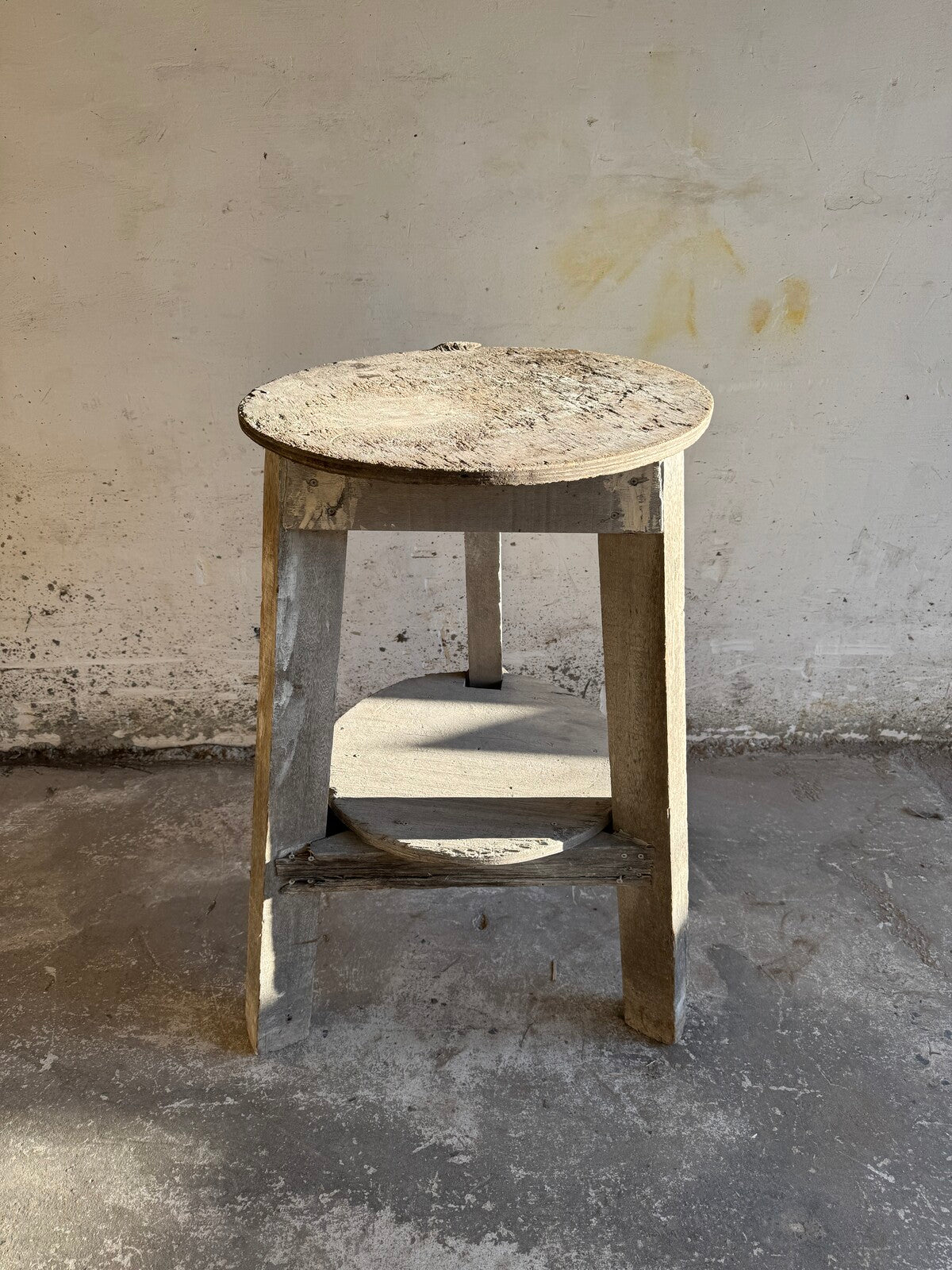 Rustic Wooden Side Table ca. 1970