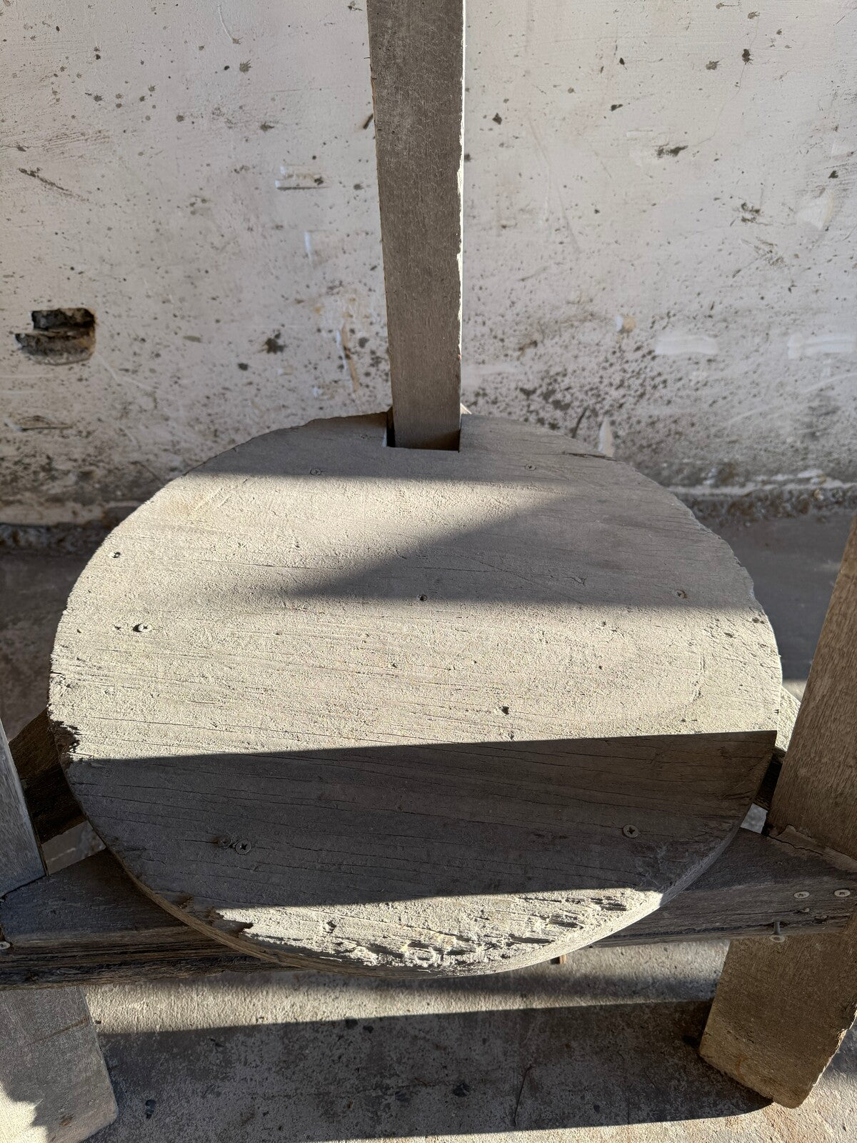 Rustic Wooden Side Table ca. 1970