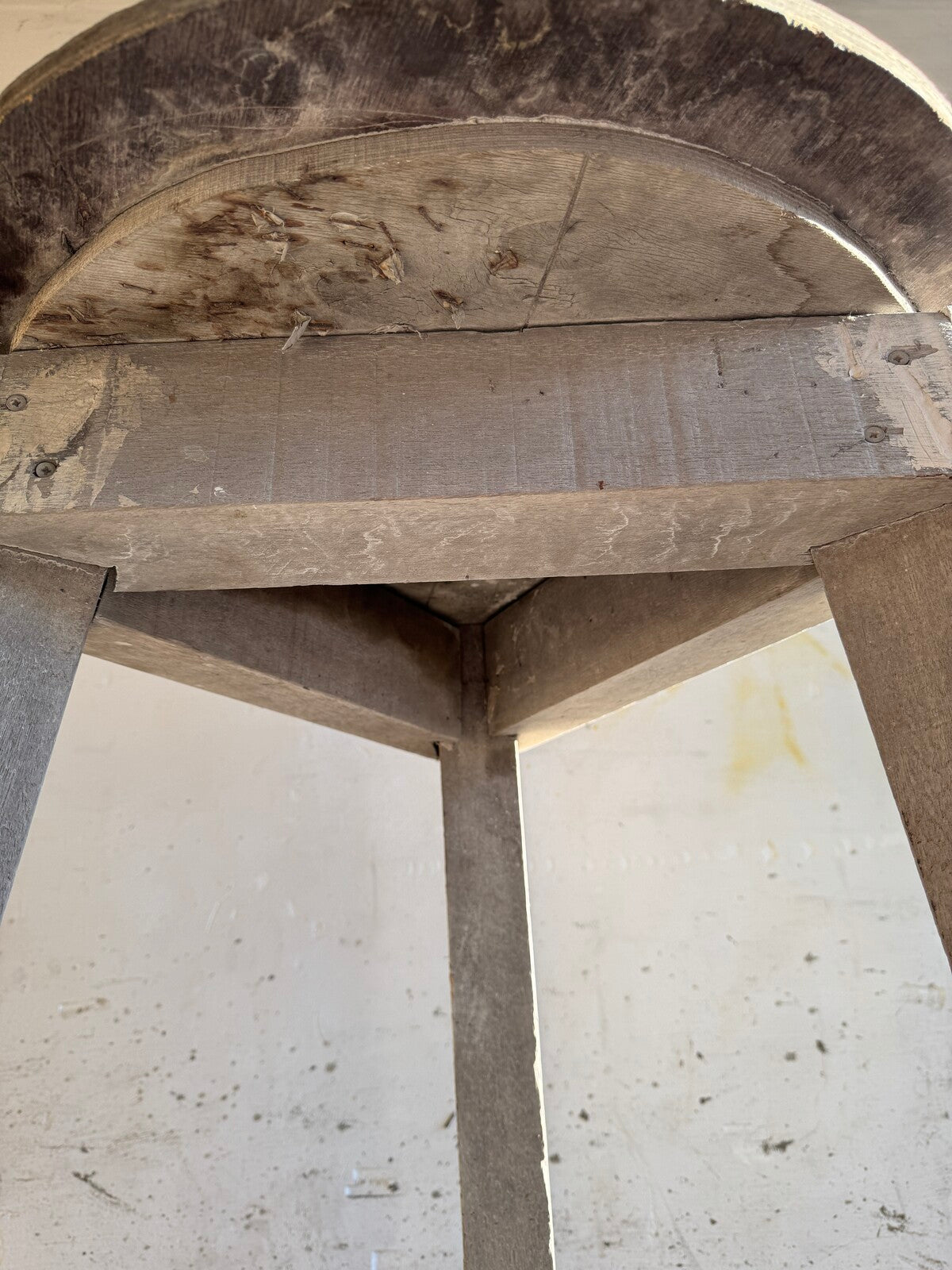 Rustic Wooden Side Table ca. 1970