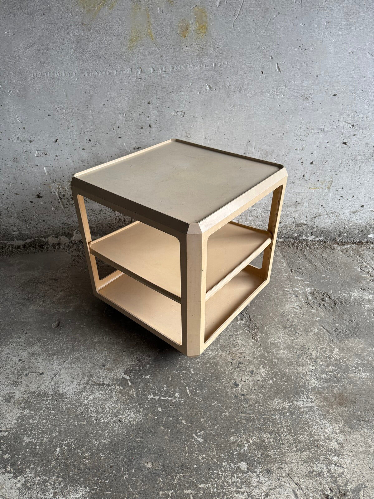 White ABS Trolley by Alberto Rosselli for Kartell – Italy, 1960