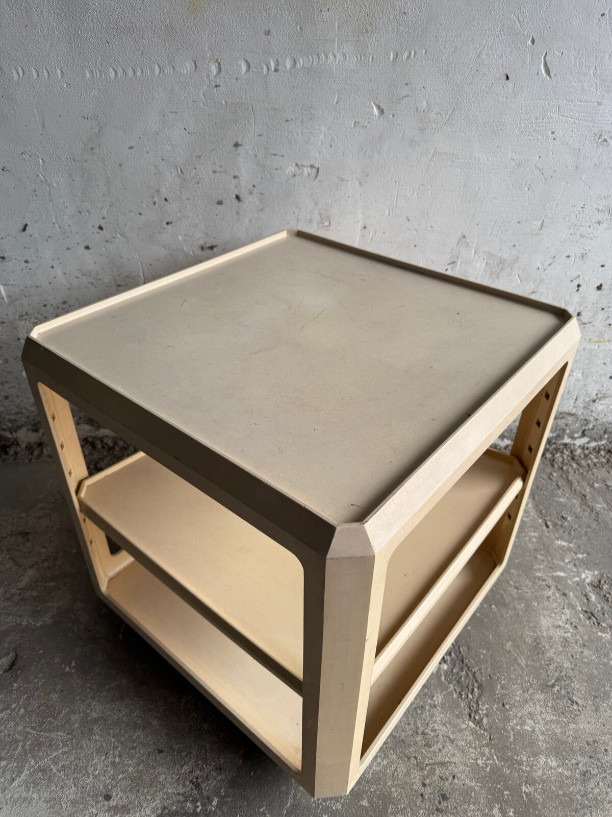 White ABS Trolley by Alberto Rosselli for Kartell – Italy, 1960