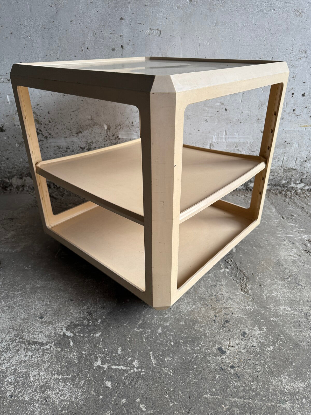 White ABS Trolley by Alberto Rosselli for Kartell – Italy, 1960