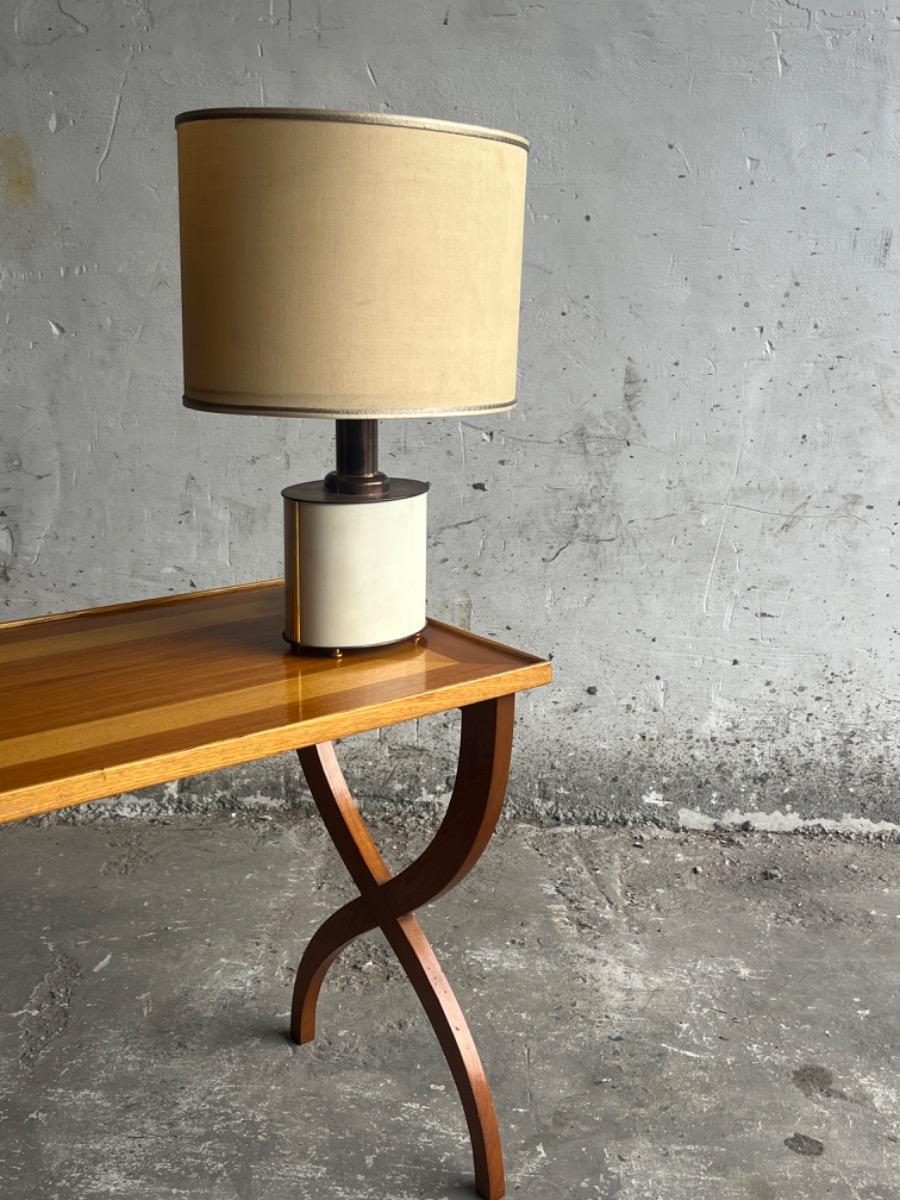 Side Table with X-shaped Base