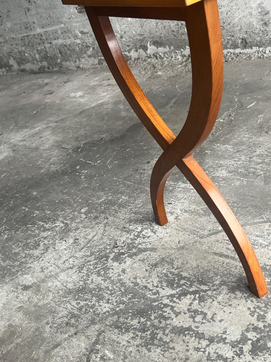 Side Table with X-shaped Base