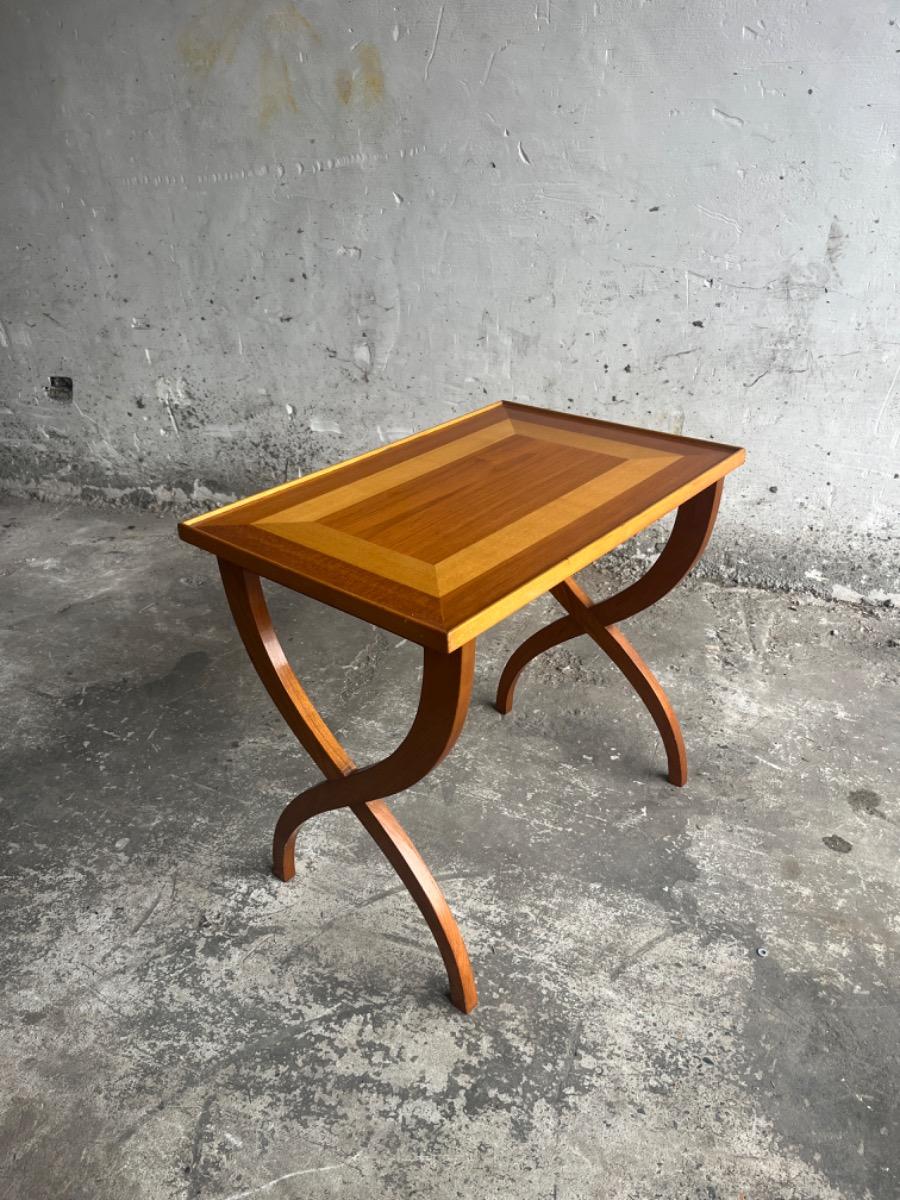Side Table with X-shaped Base