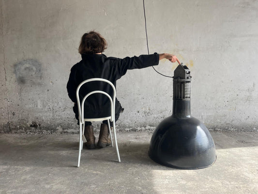 XXL industriële geëmailleerde lamp