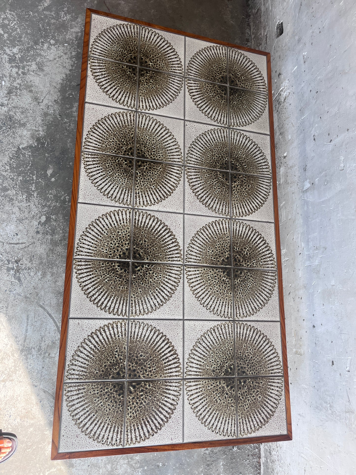 XL Danish Ceramic Tile Coffee Table, Denmark, 1970s