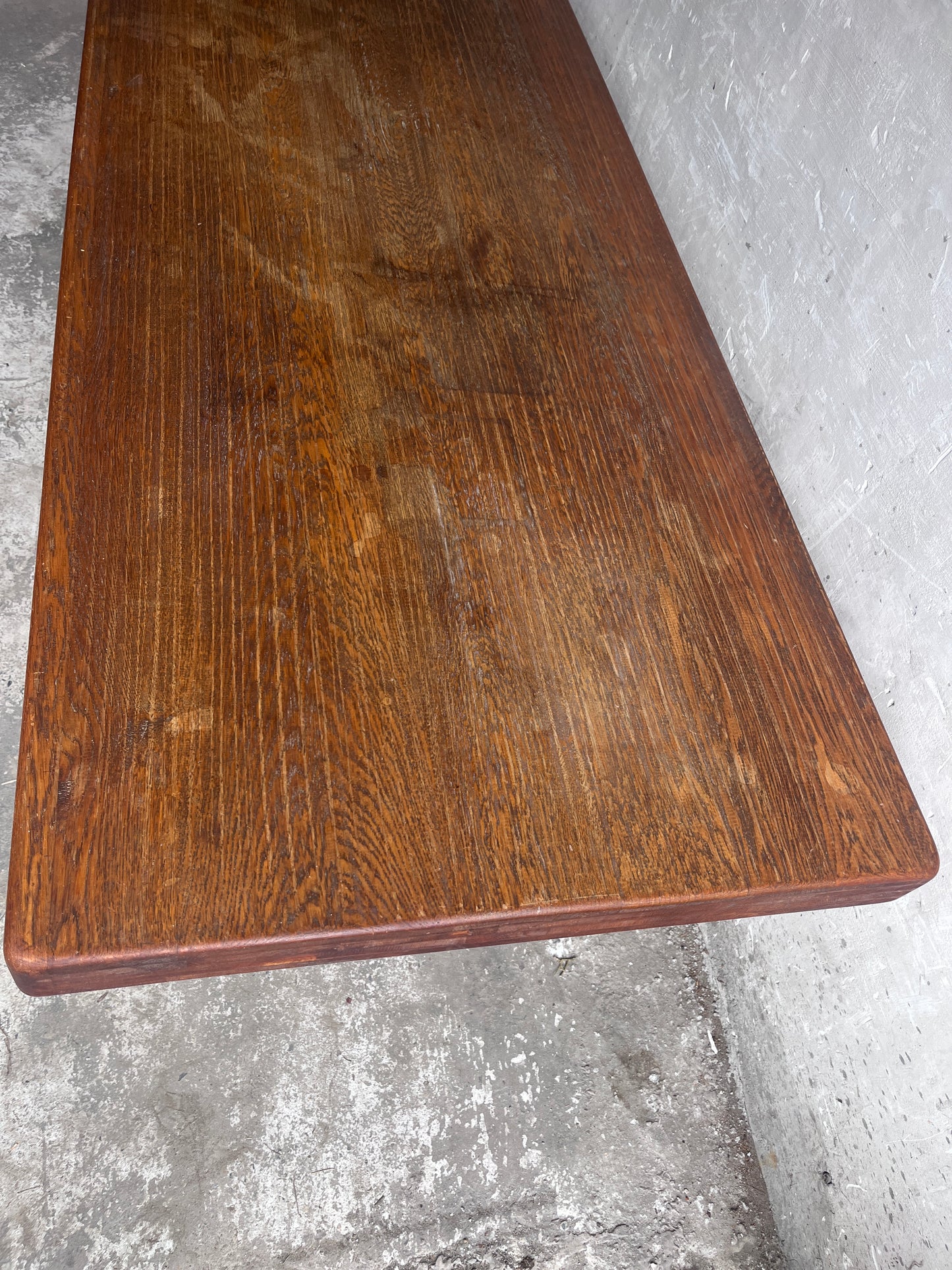 French Art Deco Oak Refectory Table, France, circa 1930