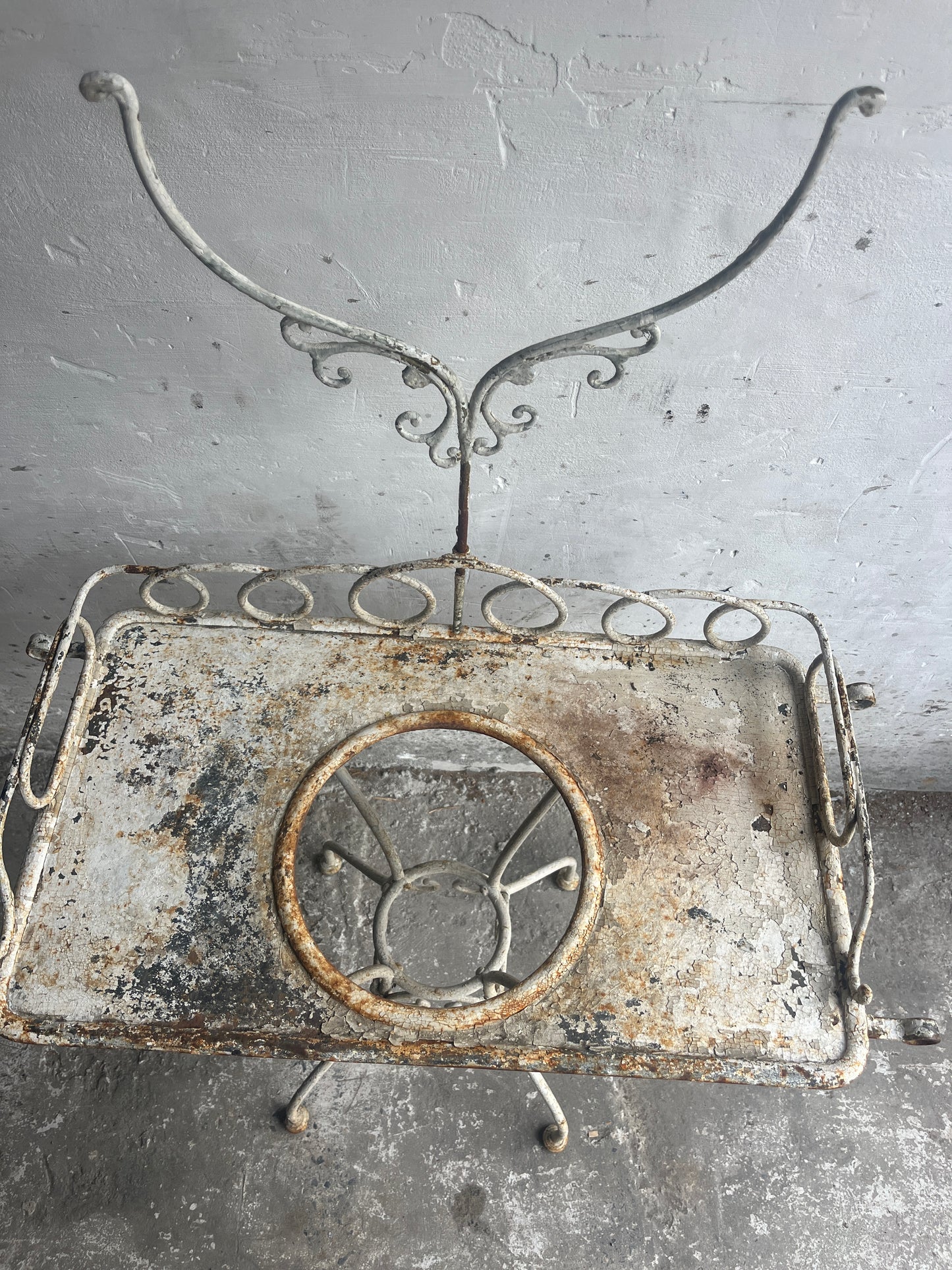 Antique French Wrought Iron Washstand, 19th Century