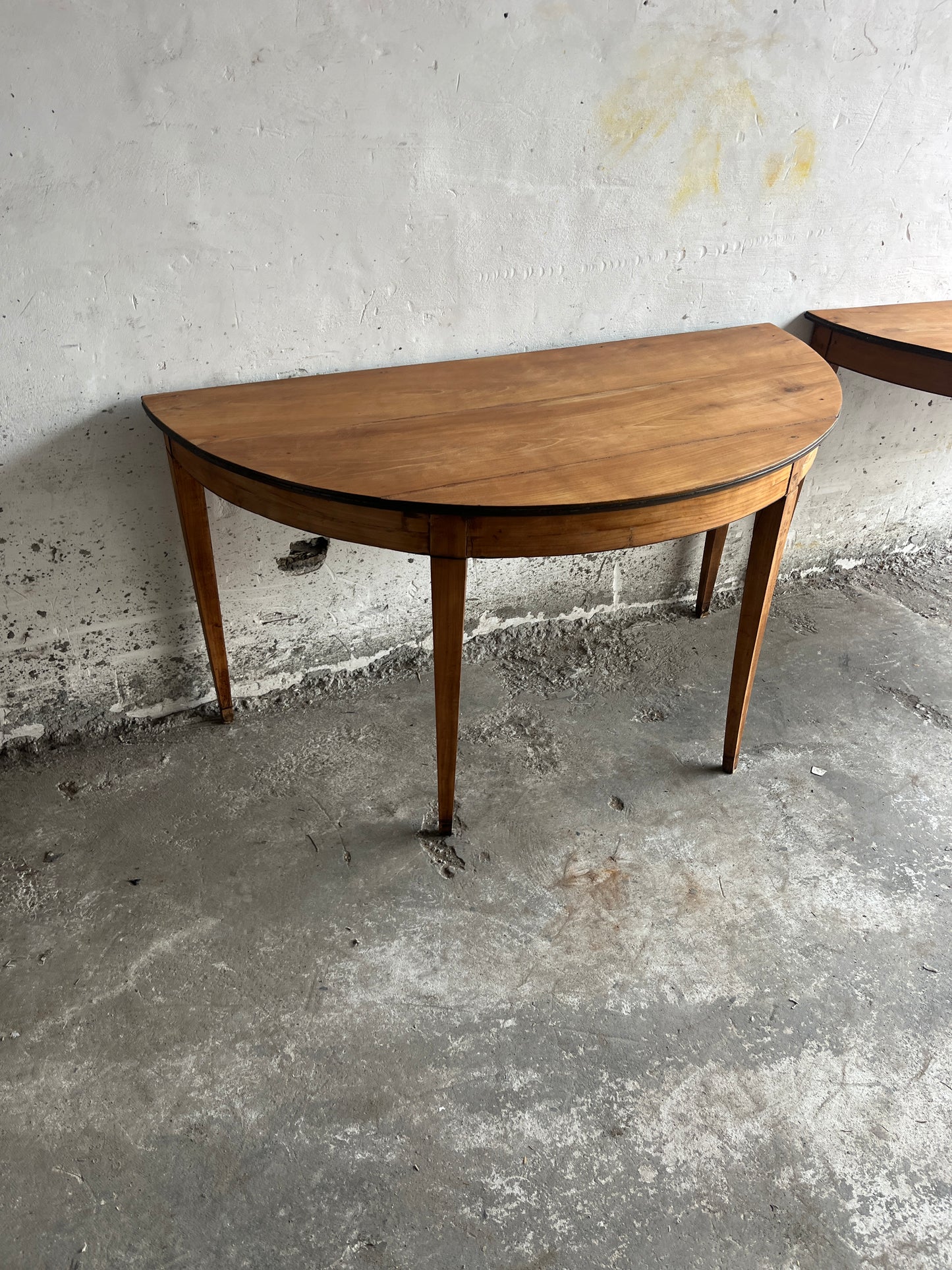 Pair of Demi-Lune Console Tables, 19th Century