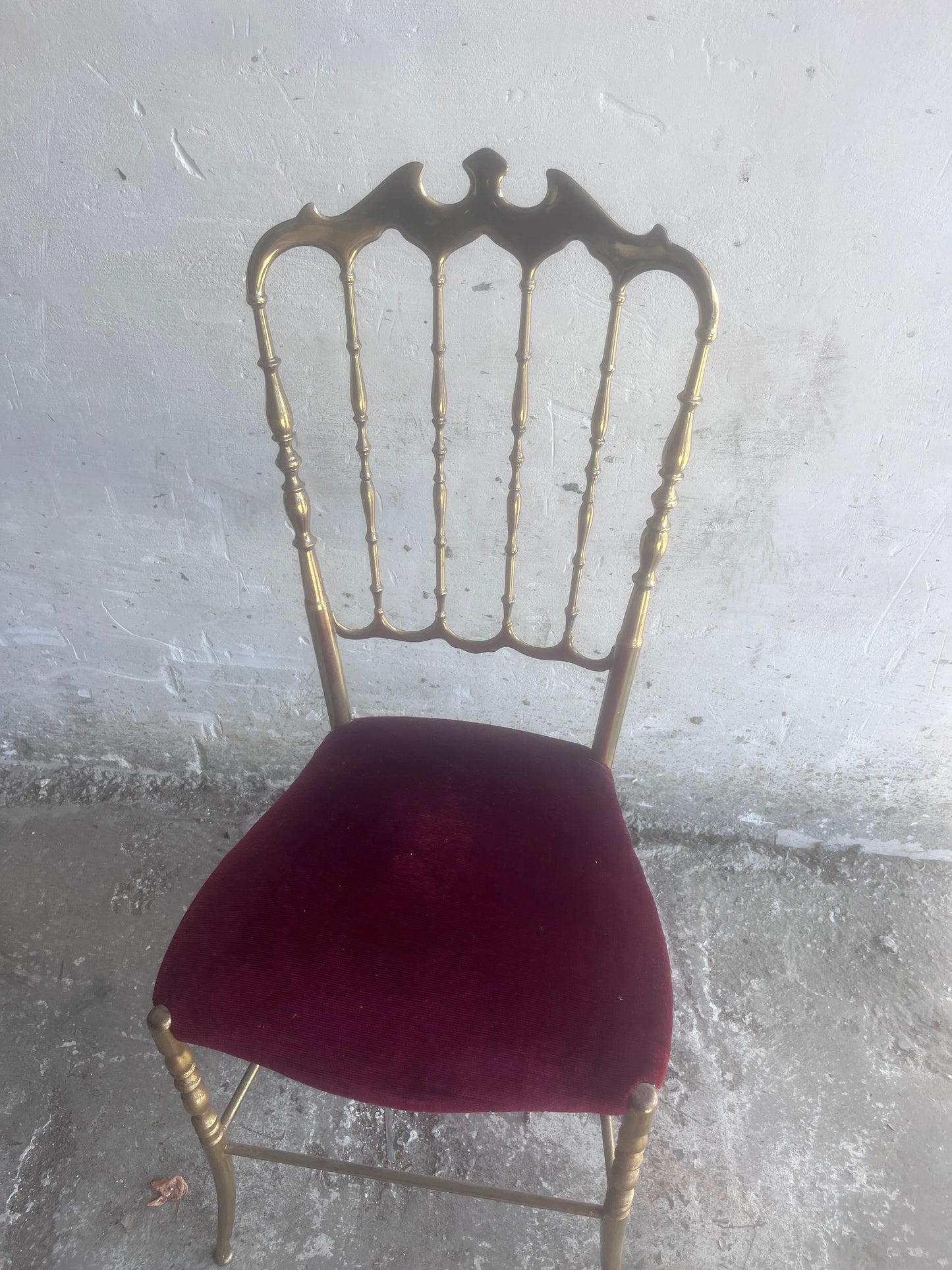 Vintage Italian Brass Chiavari Chair, 1970s