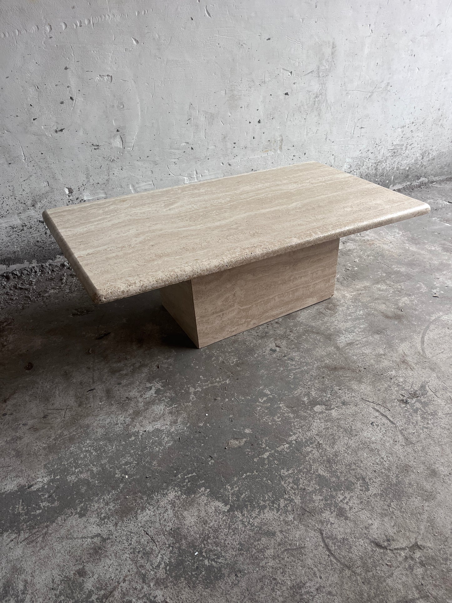 Italian Travertine Coffee Table – 1970s