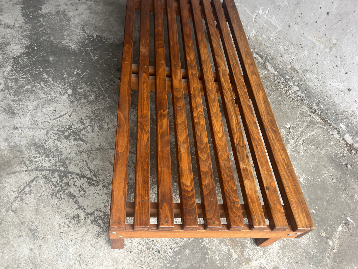 Slatted Wooden Bench / Coffee Table