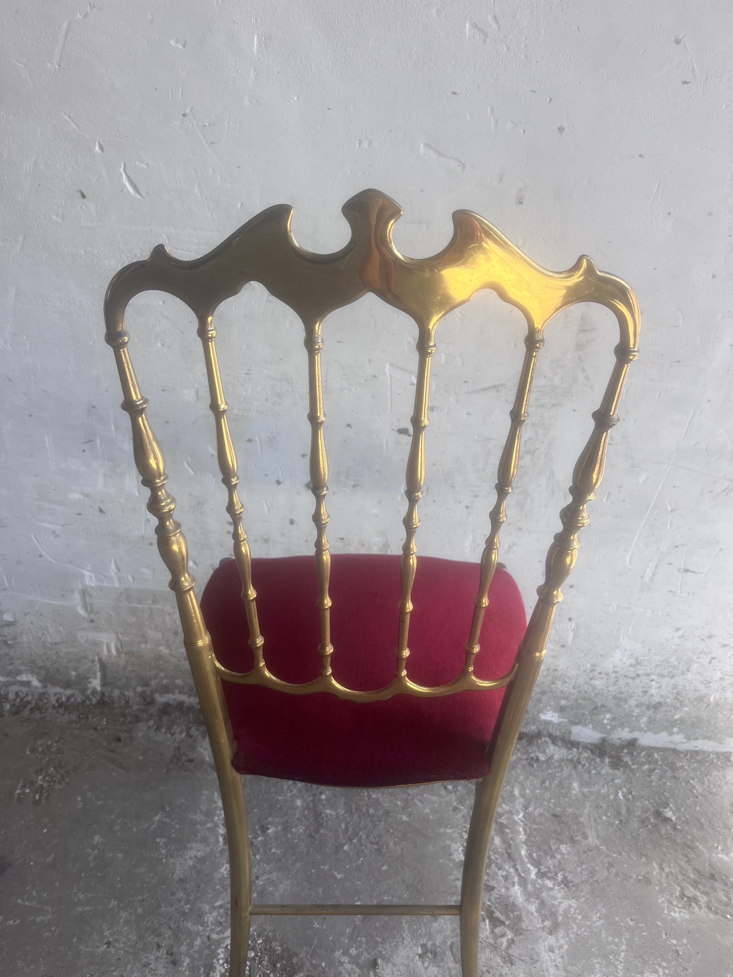 Vintage Italian Brass Chiavari Chair, 1970s