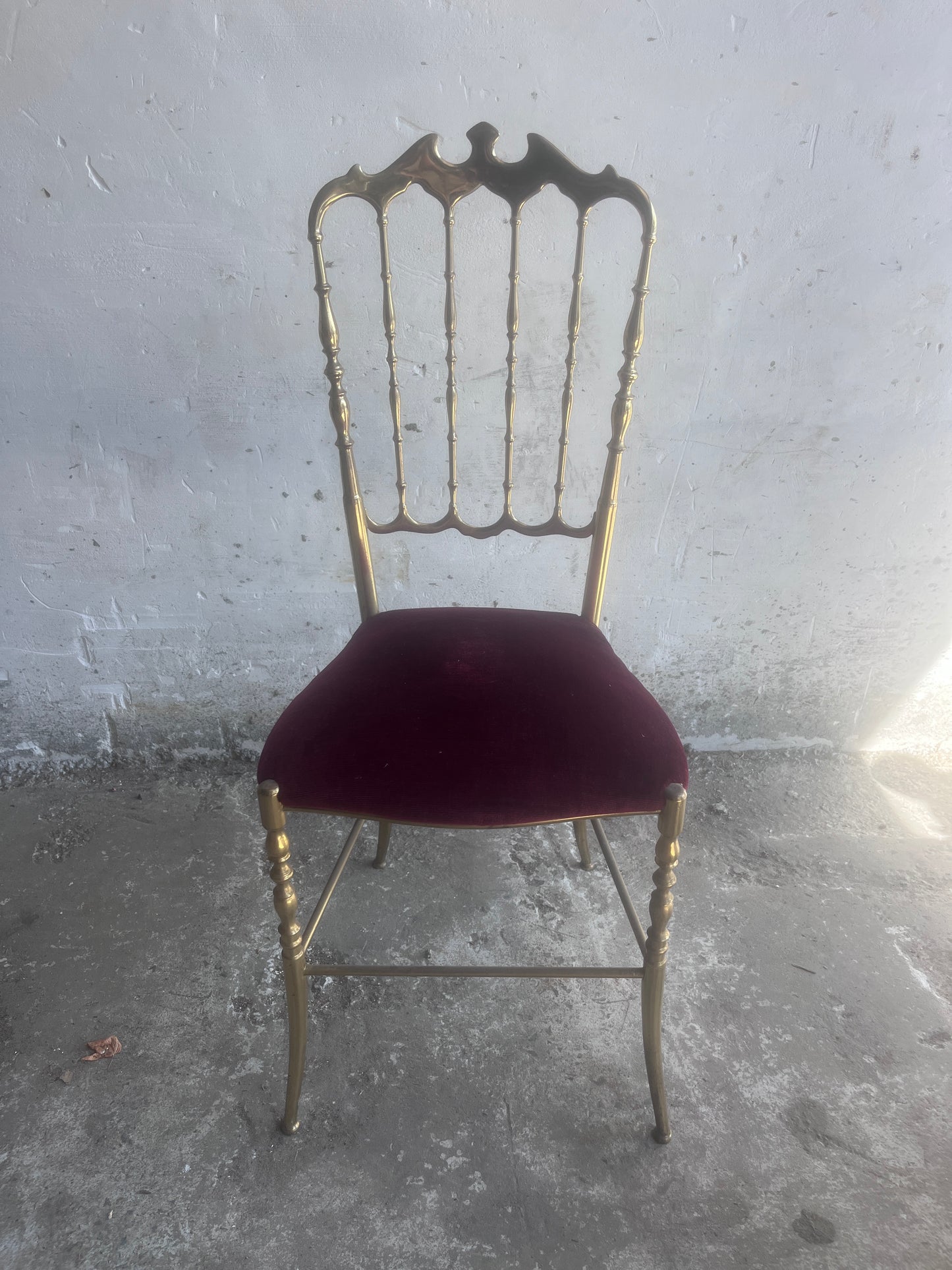 Vintage Italian Brass Chiavari Chair, 1970s