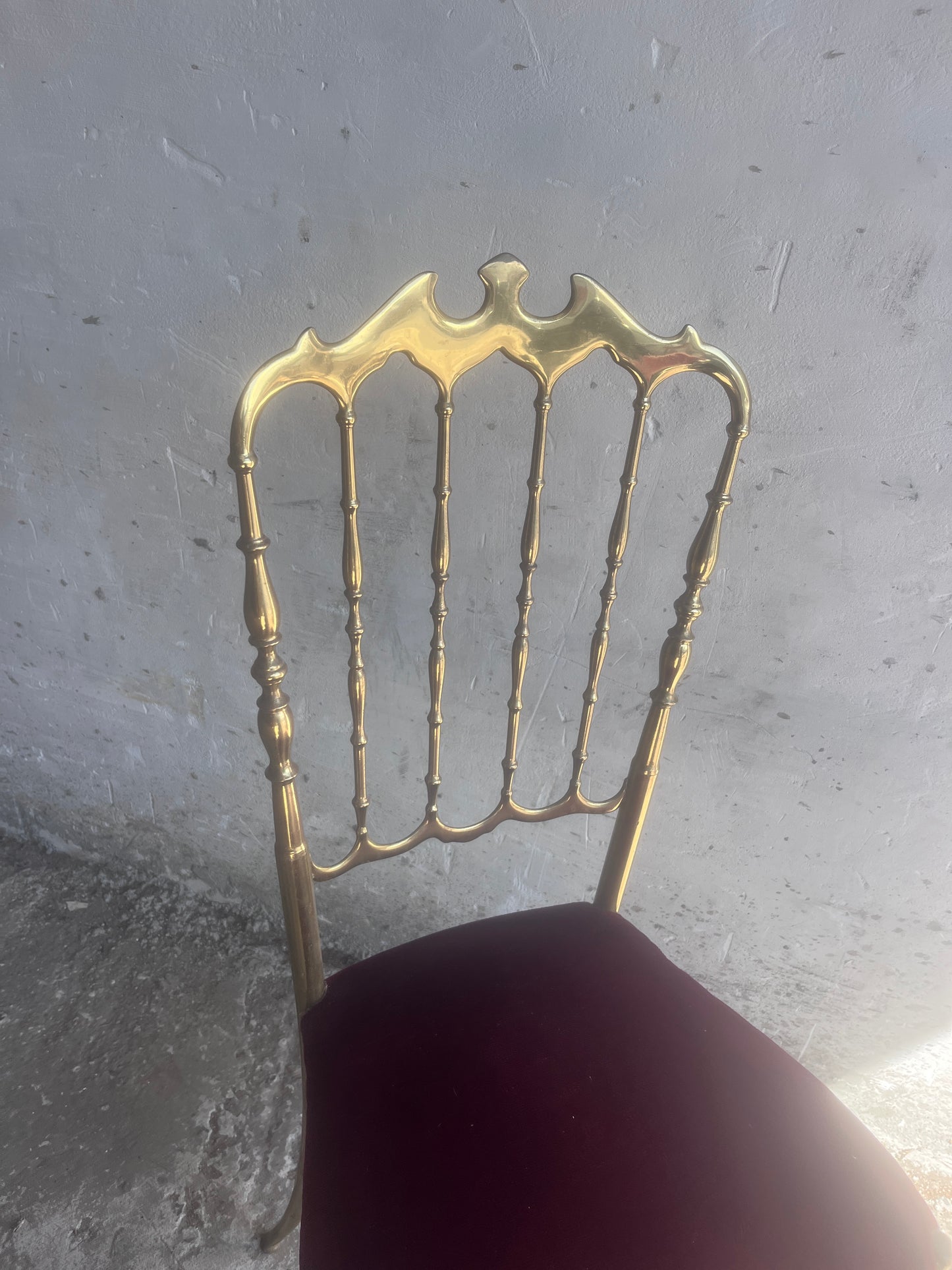 Vintage Italian Brass Chiavari Chair, 1970s