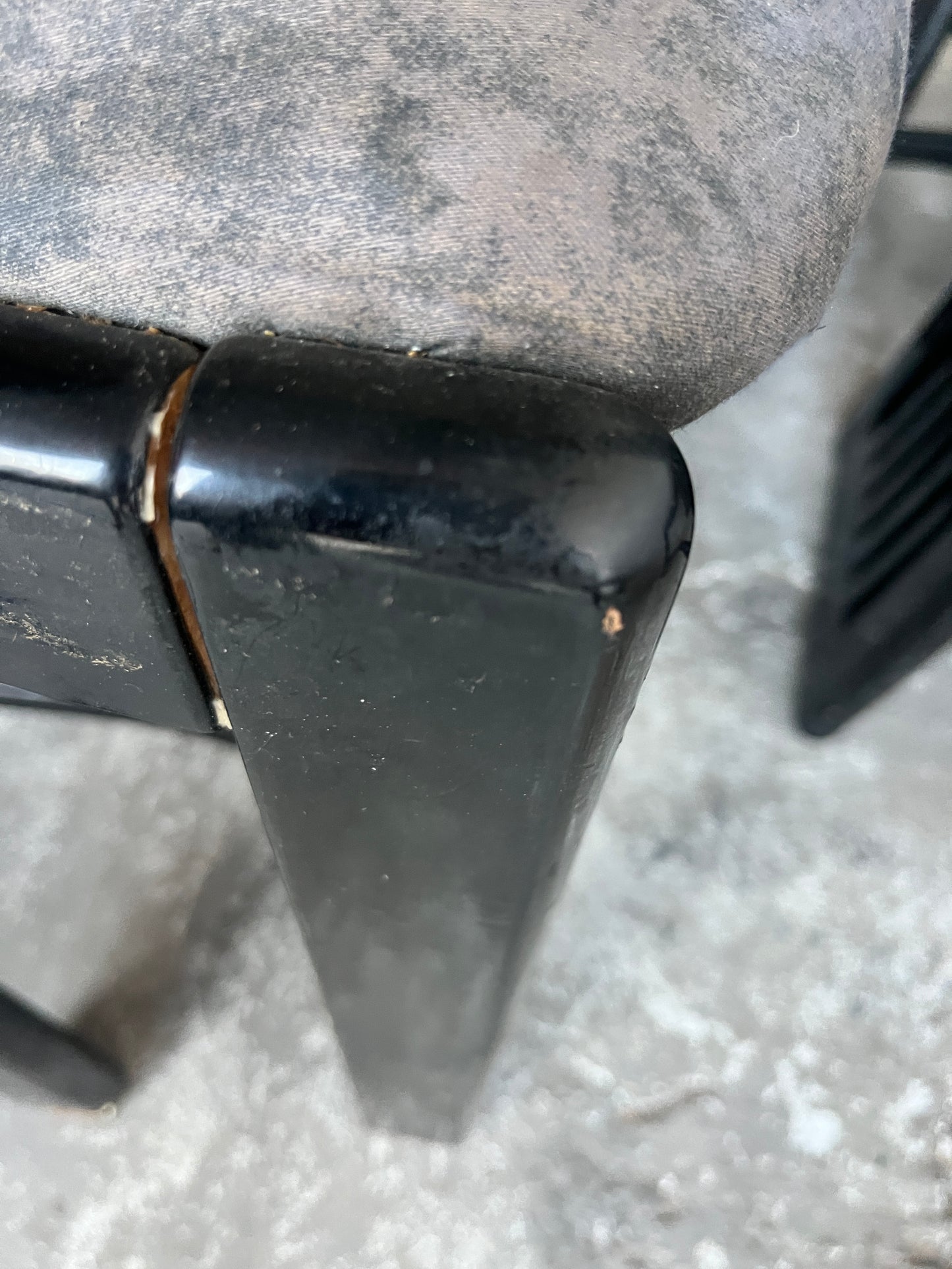 Set of 6 Black Vintage Dining Chairs