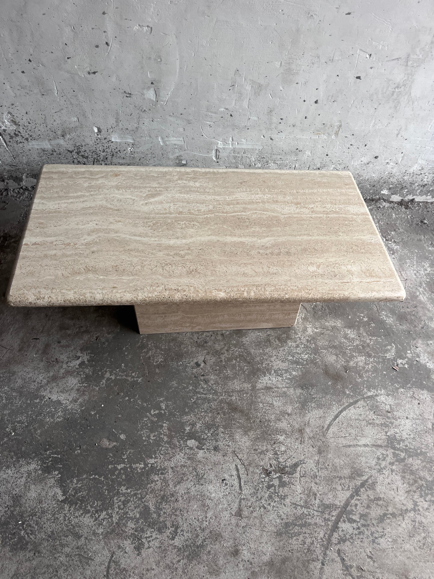 Italian Travertine Coffee Table – 1970s