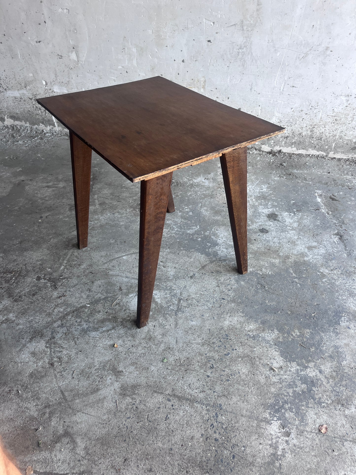 French Reconstruction Wooden Side Table, 1950s