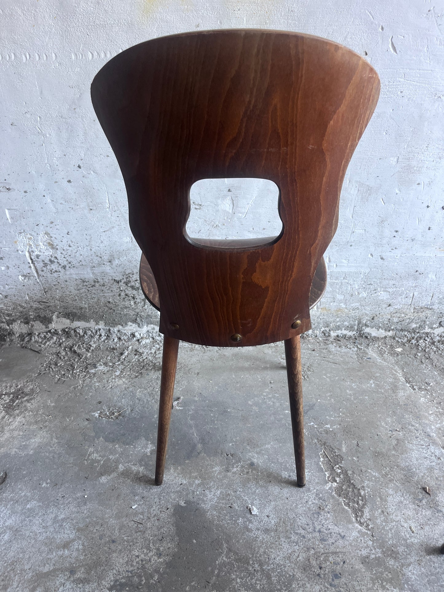 Set of Six Baumann Plywood Dining Chairs, France, 1950s