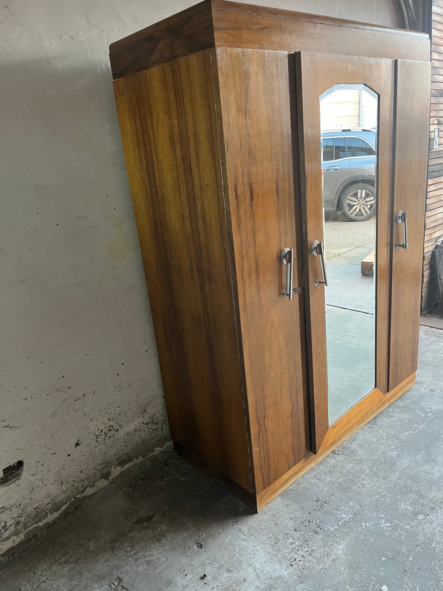 Art Deco Wardrobe with Mirror