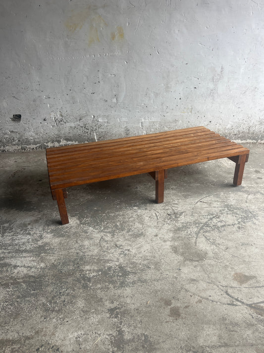 Slatted Wooden Bench / Coffee Table