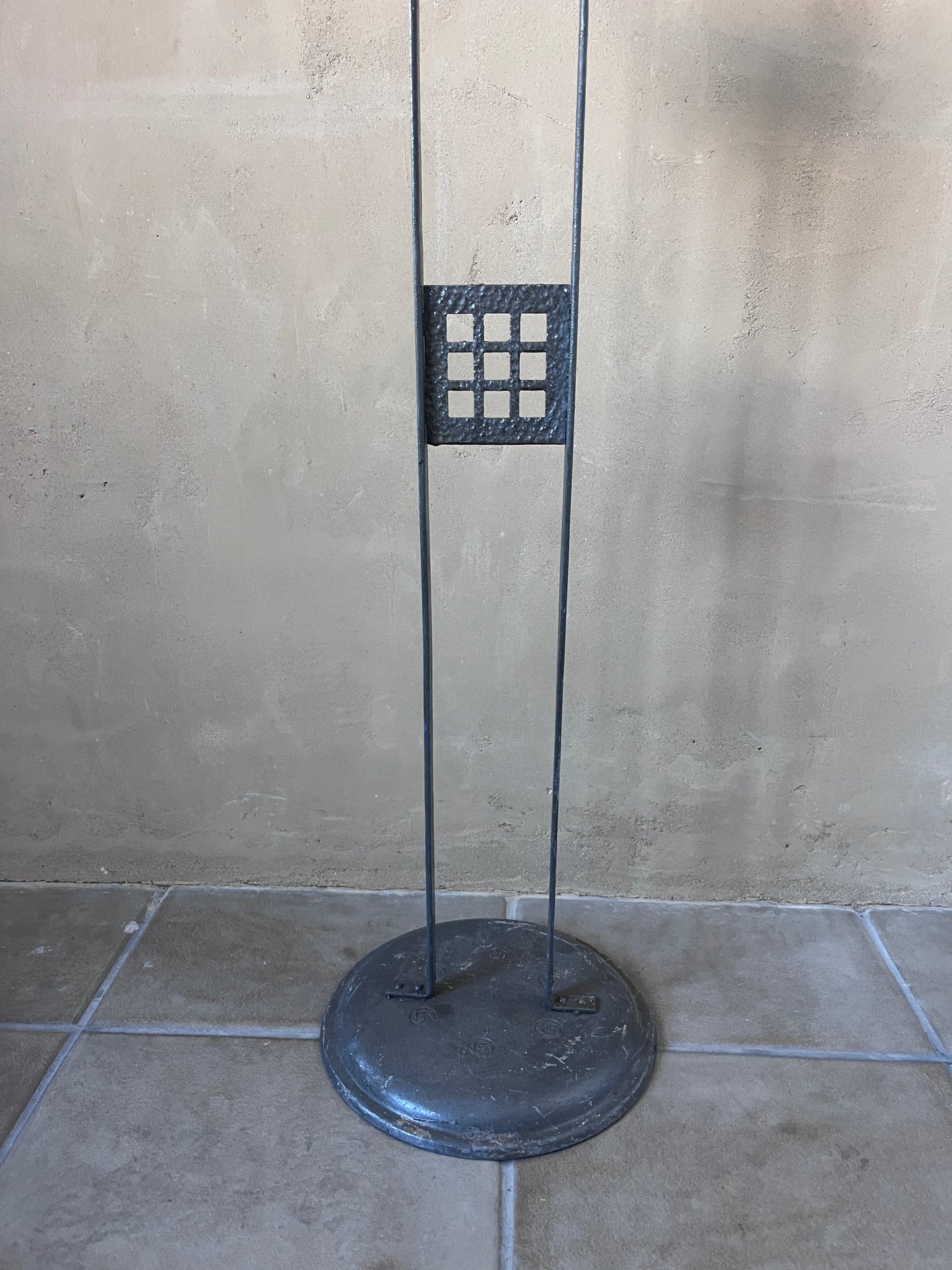 German Arts & Crafts Wrought-Iron Smoking Stand, 1916