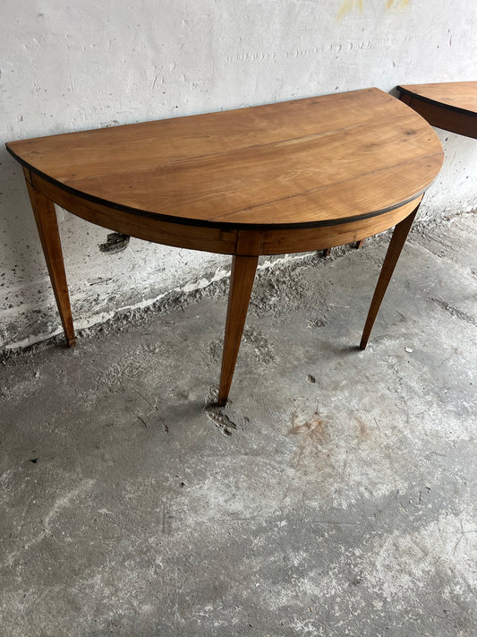 Pair of Demi-Lune Console Tables, 19th Century
