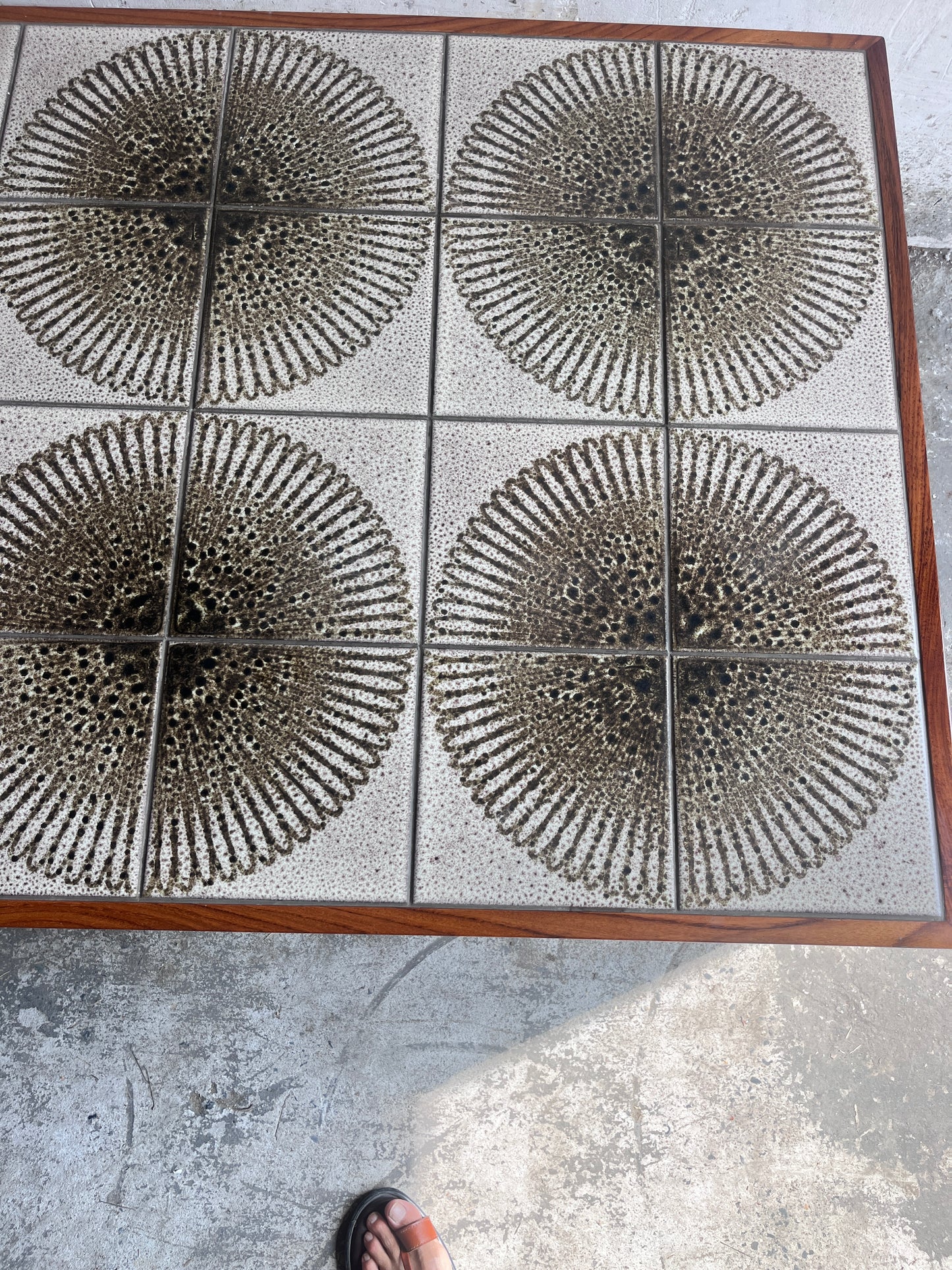 XL Danish Ceramic Tile Coffee Table, Denmark, 1970s