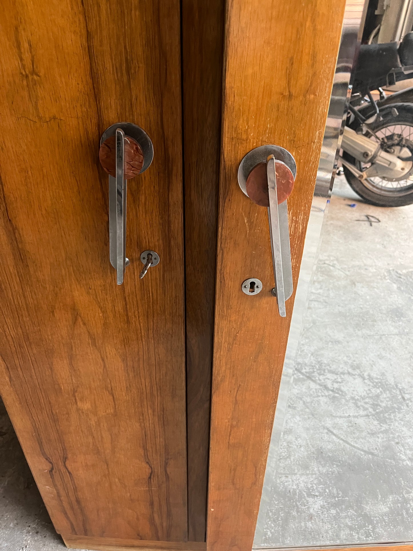 Art Deco Wardrobe with Mirror