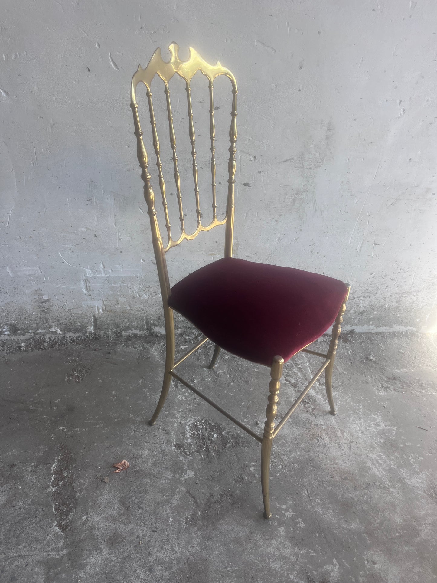 Vintage Italian Brass Chiavari Chair, 1970s