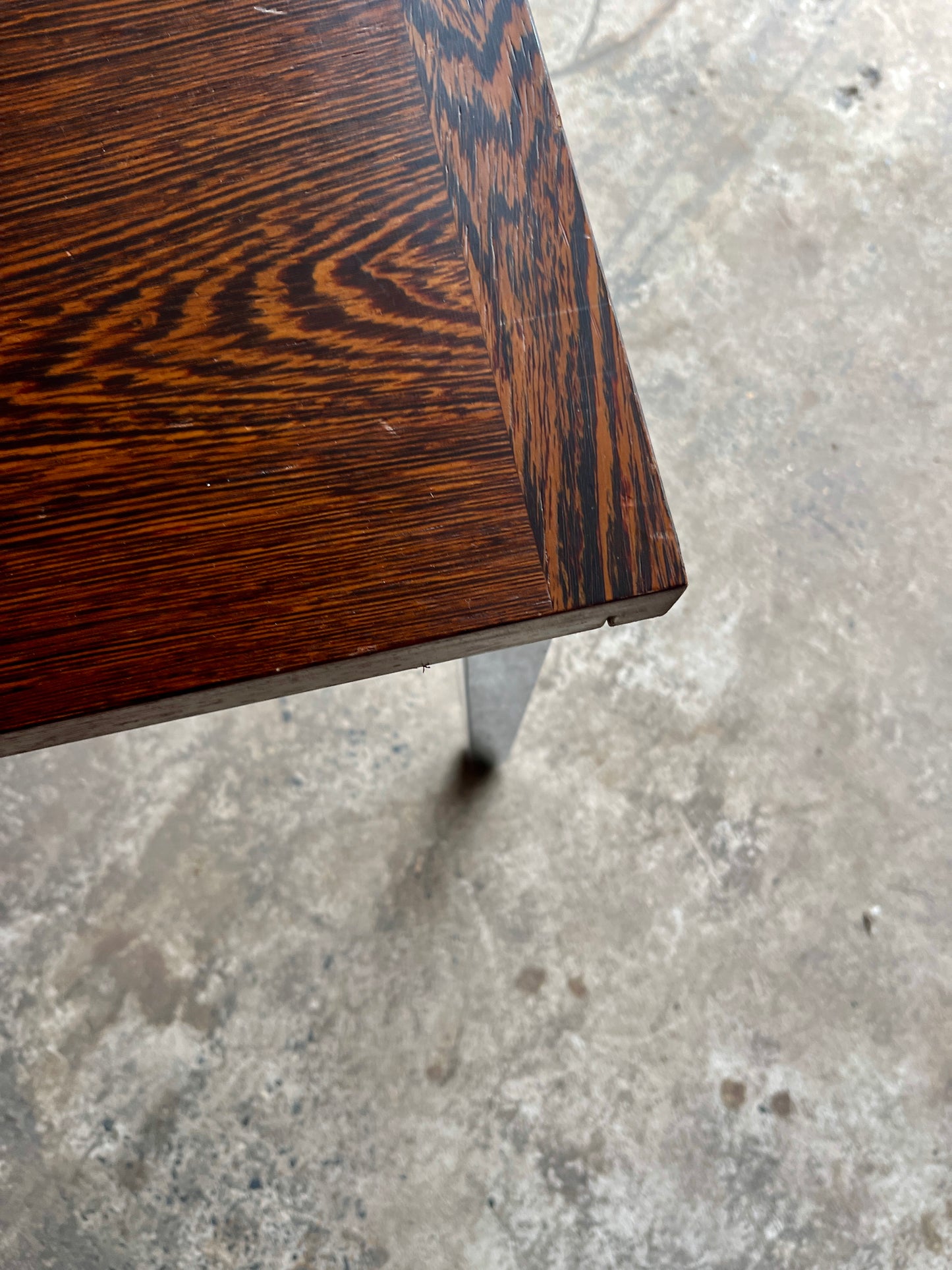 Mid-Century Belgian Dining Table with Chrome Legs