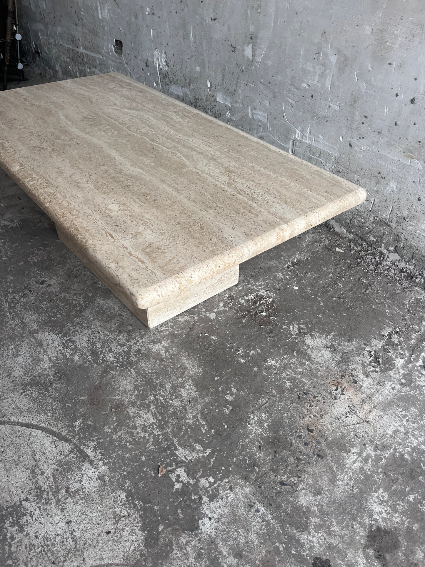 Italian Travertine Coffee Table – 1970s