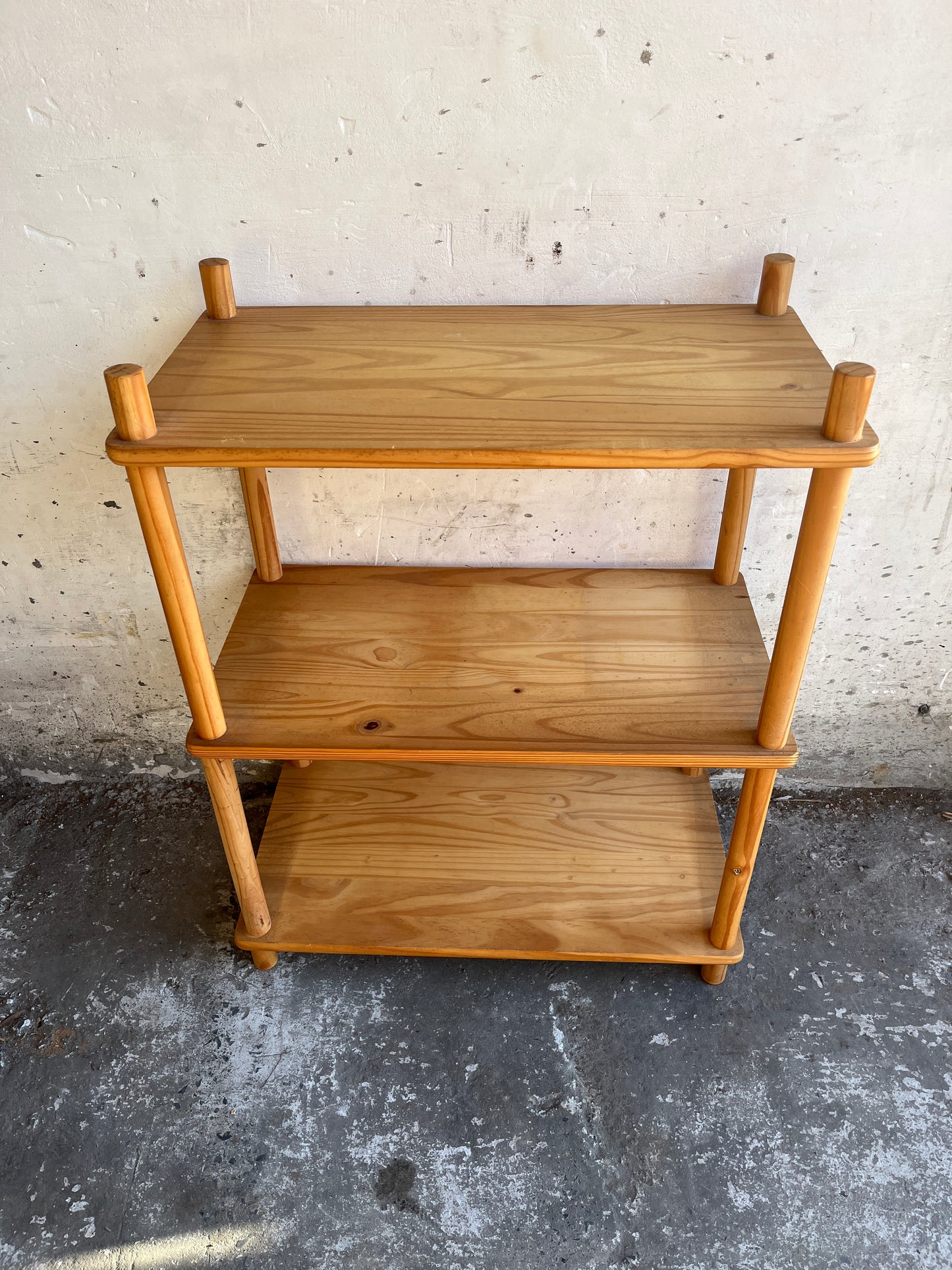 Vintage Pine Wooden Shelving Unit – 1970s
