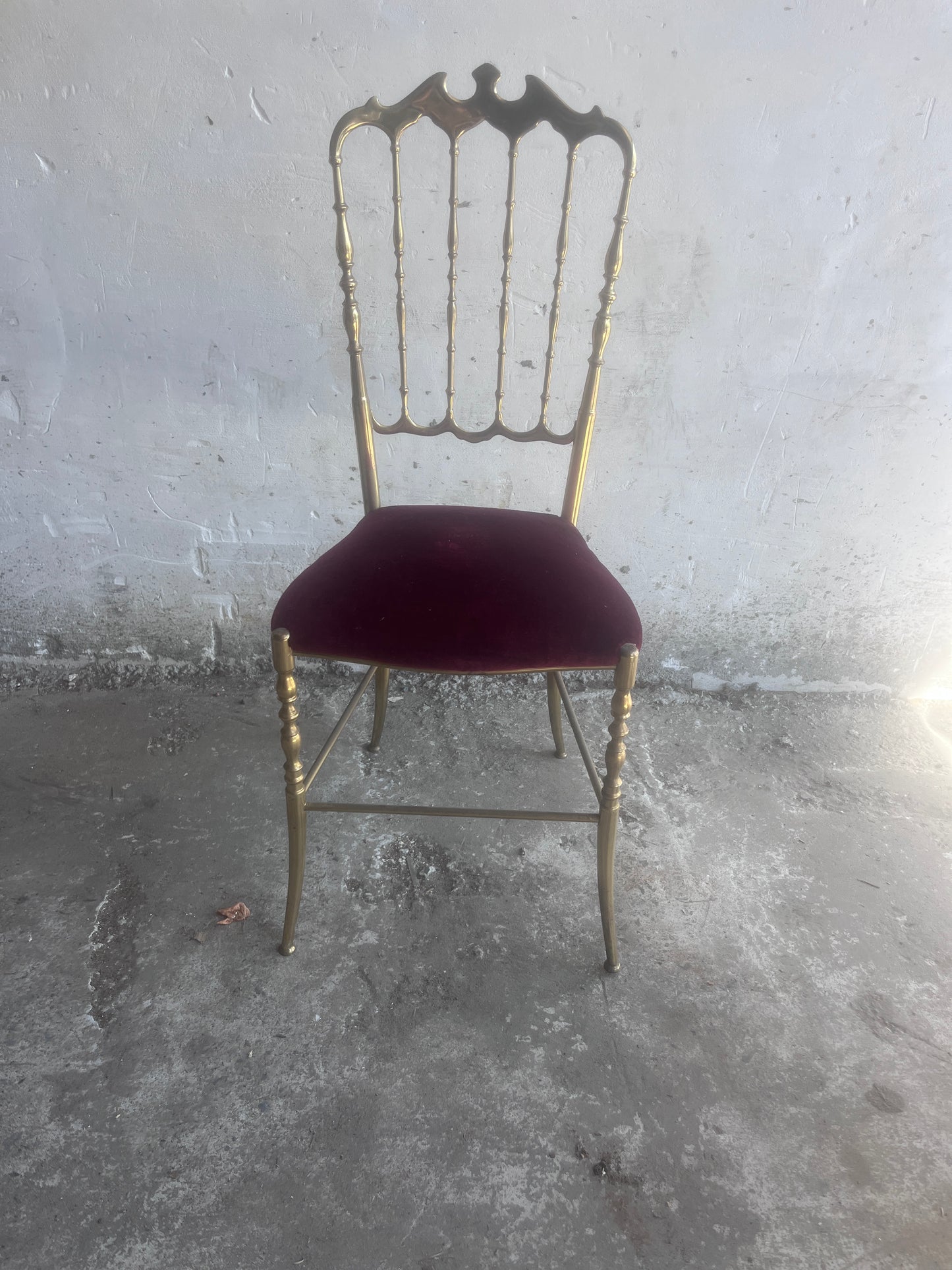Vintage Italian Brass Chiavari Chair, 1970s