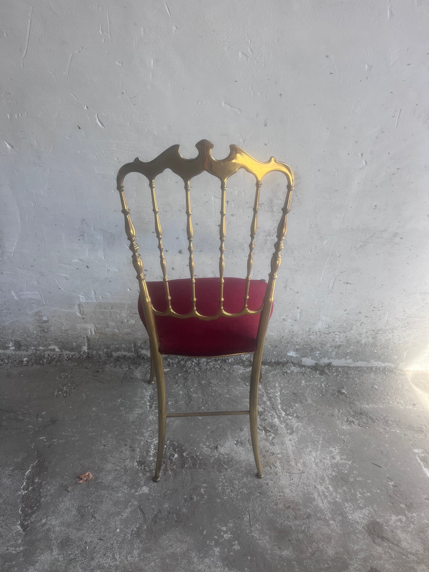 Vintage Italian Brass Chiavari Chair, 1970s