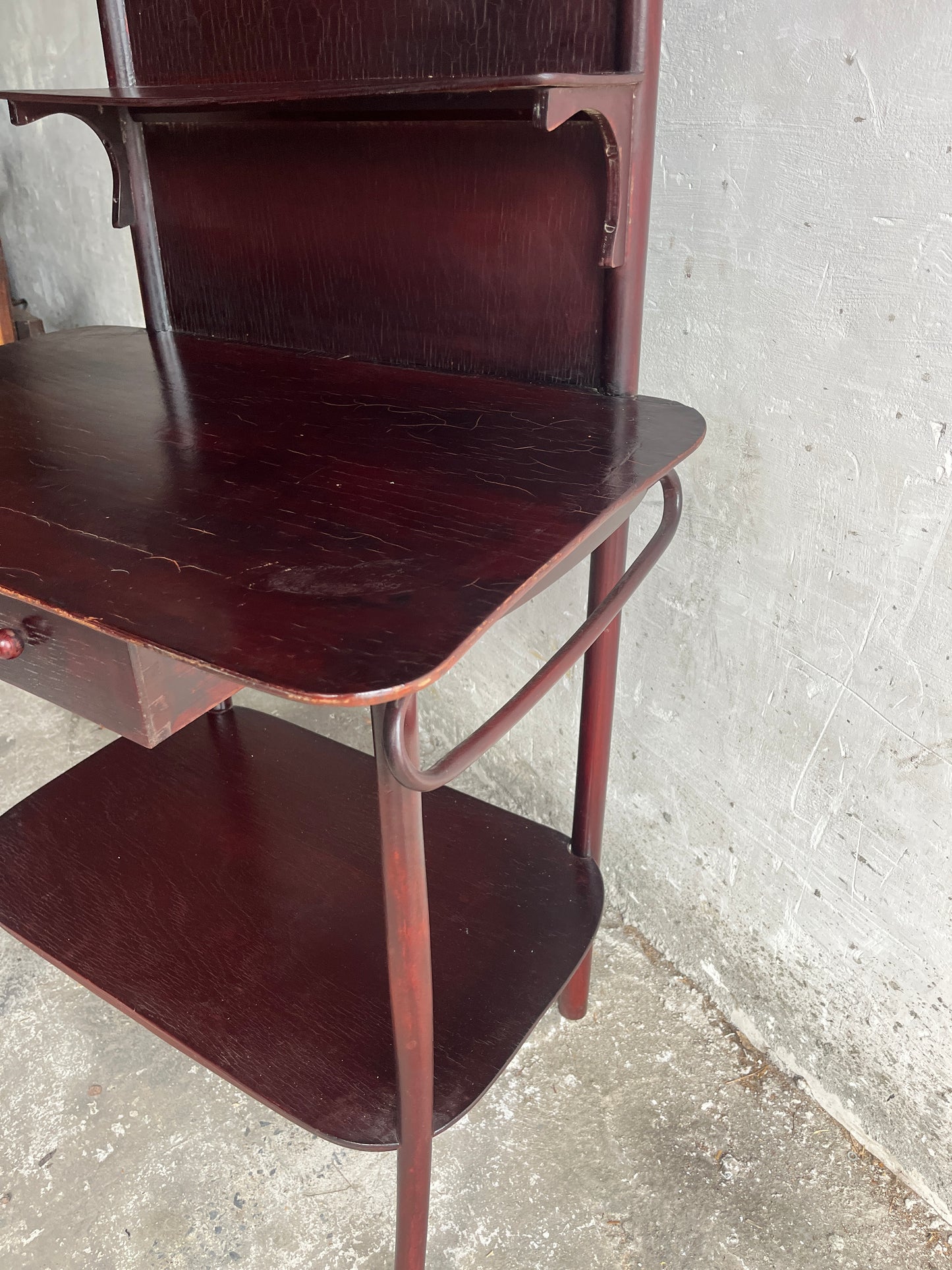 Antique Art Deco Vanity Table with Mirror, 1930s