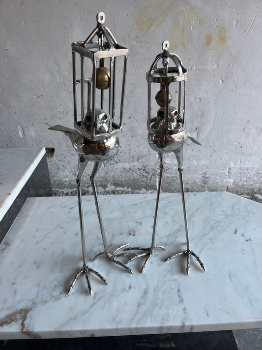 Sculptural Metal Bird Objects