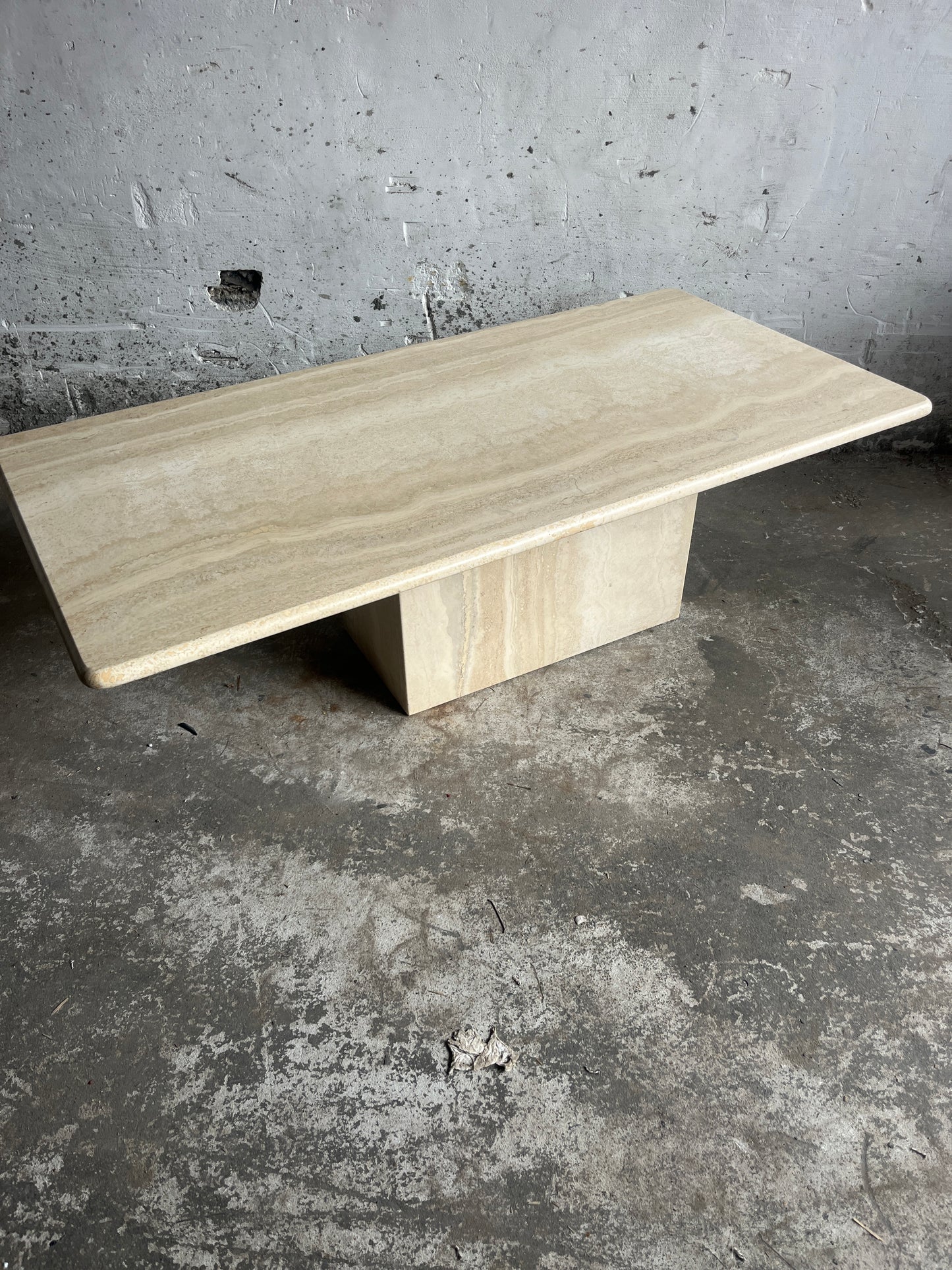 Italian Travertine Coffee Table – 1970s