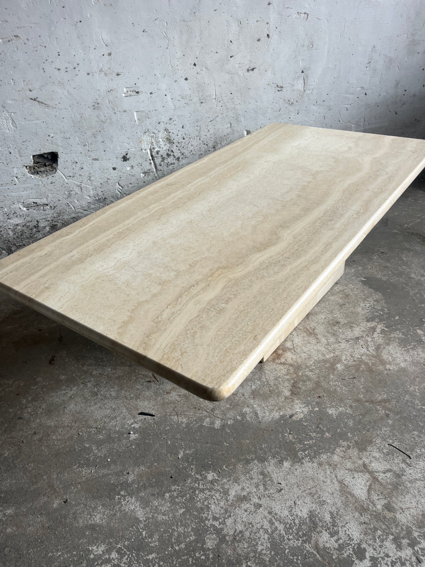 Italian Travertine Coffee Table – 1970s