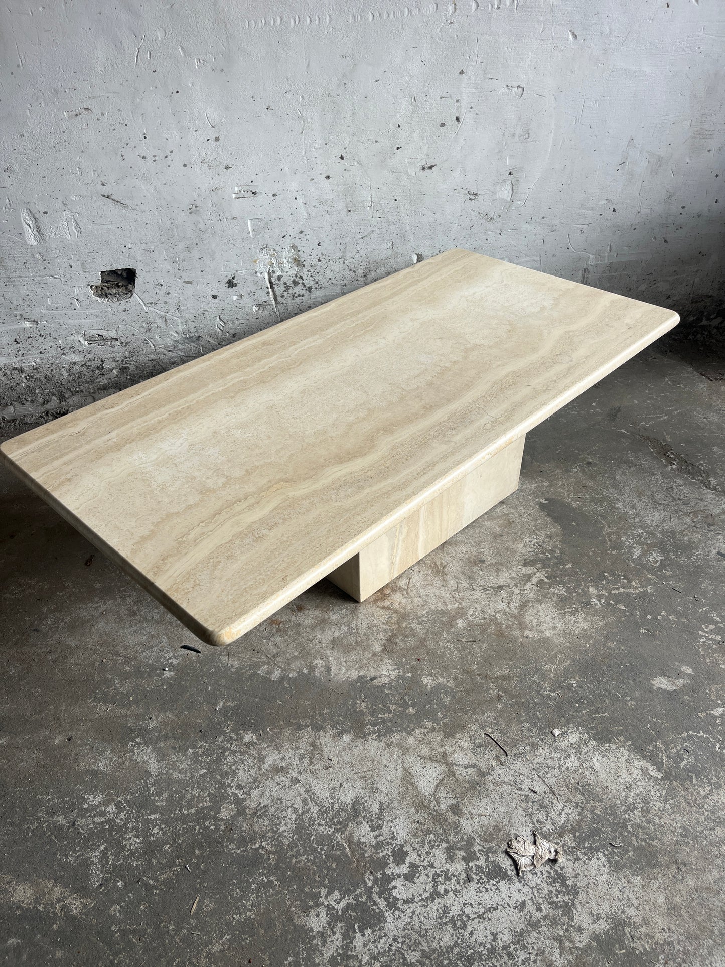 Italian Travertine Coffee Table – 1970s
