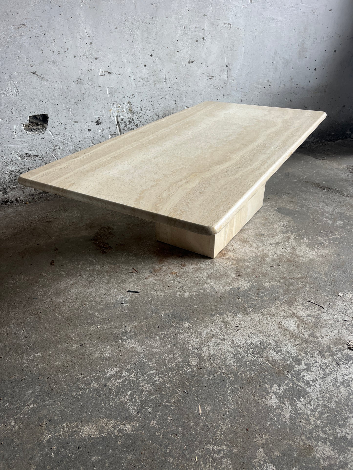 Italian Travertine Coffee Table – 1970s
