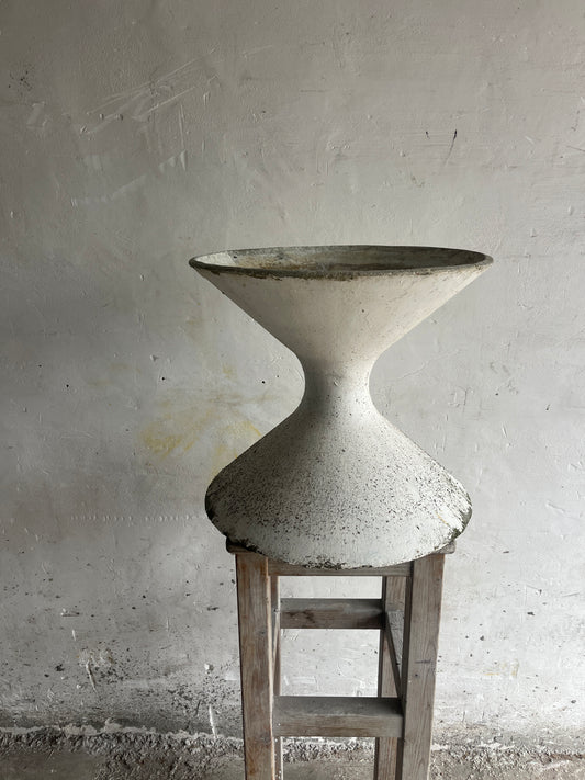 Vintage Sculptural Concrete Planter – 1970s